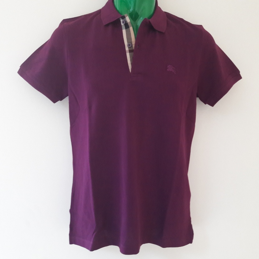 BURBERRY LONDON ENGLAND DEEP PURPLE AMETHYST POLO